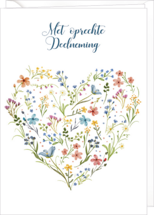 wenskaart correspondances Rosie Hilyer - met op rechte deelneming - hart