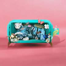 50 jaar - 3D pop up wenskaart - message in a bottle - bloemen