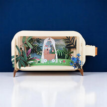 3D pop up geboortekaart - message in a bottle - baby