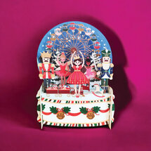 3d pop-up kerstkaart miniature greetings - notenkraker