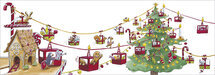 uitklapbare kerstkaart cache-cache - kabelbaanslinger