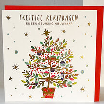 8 kerstkaarten Clare Maddicott - fijne kerstdagen en een gelukkig nieuwjaar - kerstboom