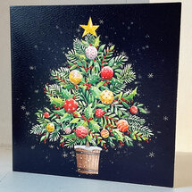 12 kerstkaarten noel tatt - prettige kerstdagen en een gelukkig nieuwjaar - kerstboom