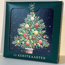 12 kerstkaarten noel tatt - prettige kerstdagen en een gelukkig nieuwjaar - kerstboom