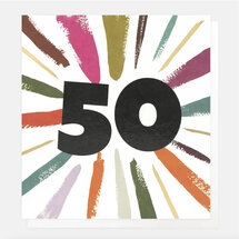 50 jaar - wenskaart caroline gardner - multicolour