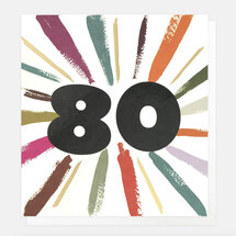 80 jaar - wenskaart caroline gardner - multicolour