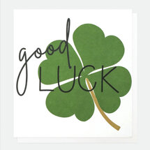 wenskaart caroline gardner - good luck - klavertje vier