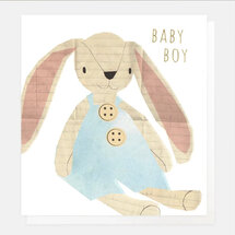 geboortekaartje caroline gardner - baby boy - konijn