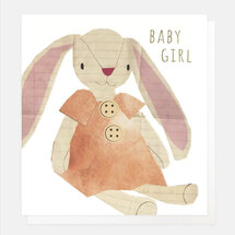 geboortekaartje caroline gardner - baby girl - konijn