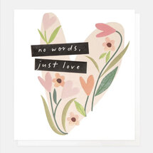 wenskaart caroline gardner - no words, just love - hart