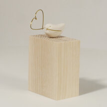 Sculptuur Laurent Trébout - voor jou - vogel met hartje