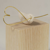 Sculptuur Laurent Trébout - voor jou - vogel met hartje