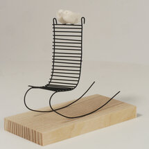 Sculptuur Laurent Trébout - we nemen de tijd - schommelstoel