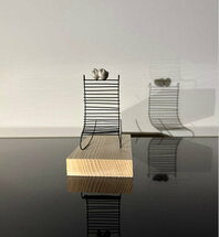 Sculptuur Laurent Trébout - we nemen de tijd - schommelstoel