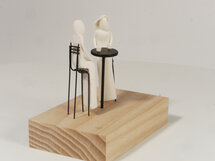 Sculptuur Laurent Trébout - eerste kopje koffie