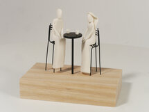 Sculptuur Laurent Trébout - eerste kopje koffie