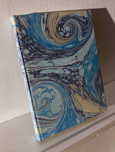 luxe notitieboek - blauw, beige