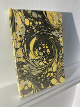 luxe A5 notitieboek - bruin, geel