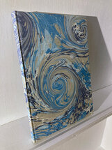 luxe notitieboek - blauw, beige