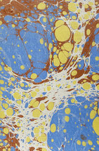 luxe gelinieerd notitieboek - blauw, geel, bruin