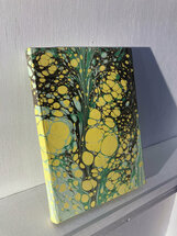 luxe A5 gelinieerd notitieboek -  geel, blauw, bruin