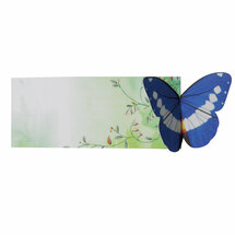 3d vlinder boekenlegger - blauw
