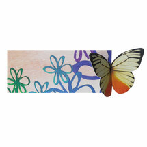 3d vlinder boekenlegger - oranje 2