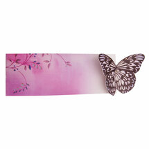 3d vlinder boekenlegger - roze