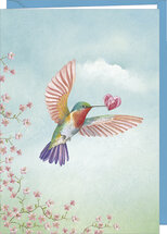 wenskaart correspondances - kolibri met hart