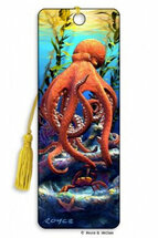 lenticulaire, 3d boekenlegger - octopus