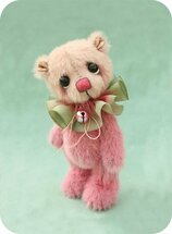 luxe wenskaart santoro eclectic cards - roze teddy clown