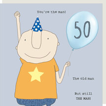 50 jaar - wenskaart rosie made a thing - you're the man