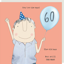 60 jaar - wenskaart rosie made a thing - you're the man