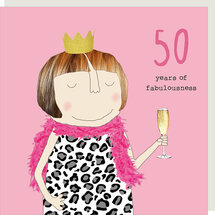 50 jaar - wenskaart rosie made a thing - fabulousness