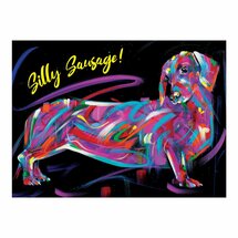 luxe wenskaart santoro eclectic cards - silly sausage - teckel