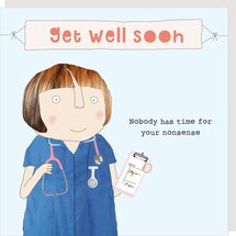 wenskaart rosie made a thing - get well soon - nonsense