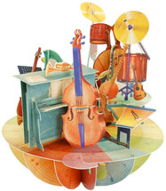 3D kaart - pirouettes cards - muziek