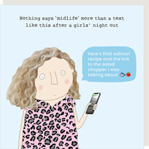 wenskaart rosie made a thing - midlife text