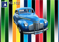 3d ansichtkaart - lenticulaire kaart - blauwe auto