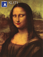 3d ansichtkaart - lenticulaire kaart - mona lisa knipoogt