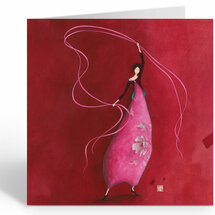 vierkante wenskaart - gaelle boissonnard - dansend leven - lint