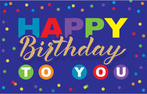 verjaardagskaart - happy birthday to you - stippen