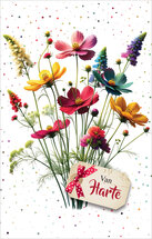 felicitatiekaart - van harte - bloemen