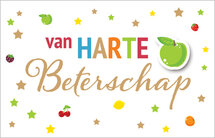 beterschapskaart - van harte beterschap - appel