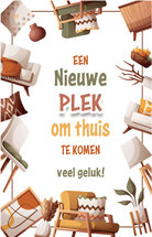 wenskaart nieuwe woning - nieuwe plek om thuis te komen