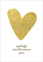 nieuwjaarskaart - veel liefs voor het nieuwe jaar - hart