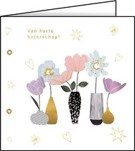 wenskaart gold leaf -  van harte beterschap