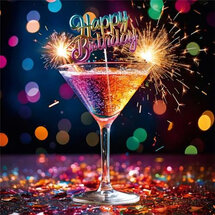 verjaardagskaart rapture - happy birthday - cocktail