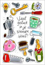 luxe wenskaart blond amsterdam - veel geluk in je nieuwe huis 