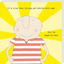 wenskaart rosie made a thing - better with age